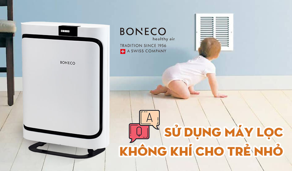 Lưu ý và những câu hỏi thường gặp khi sử dụng máy lọc không khí cho trẻ nhỏ