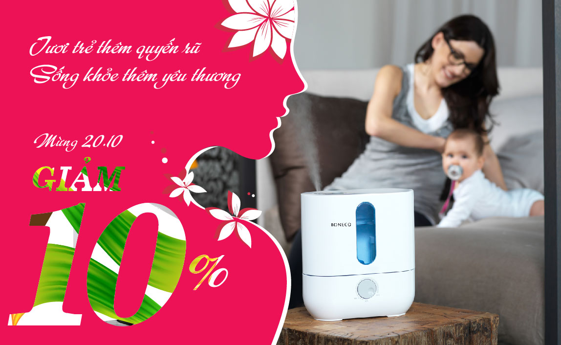 Khuyến mãi toàn bộ sản phẩm BONECO nhân ngày 20.10.2018